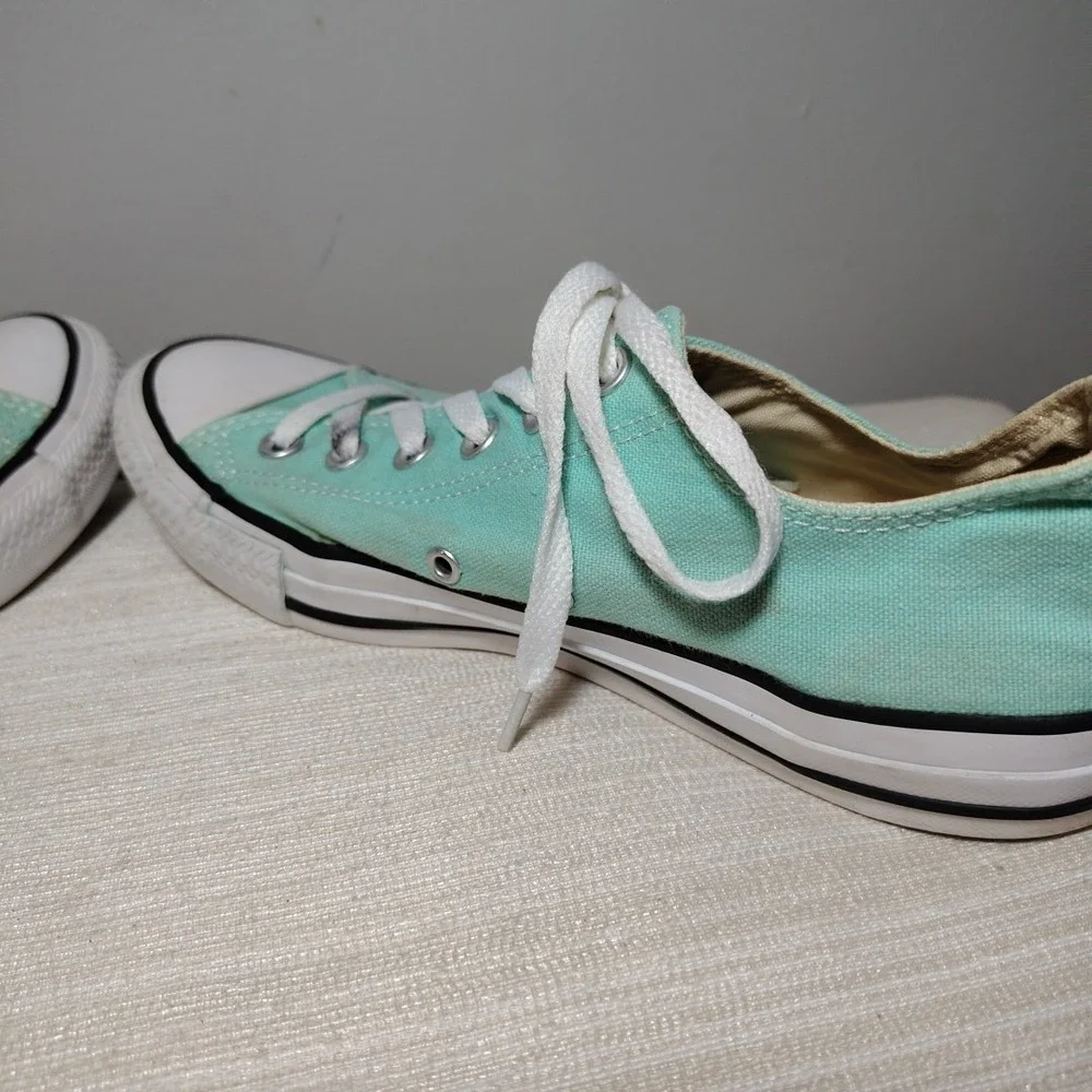 Converse Unisex‎ CT All Star Teal Green Sneakers Size M 8 W 10 Low Top - Picture 5 of 13